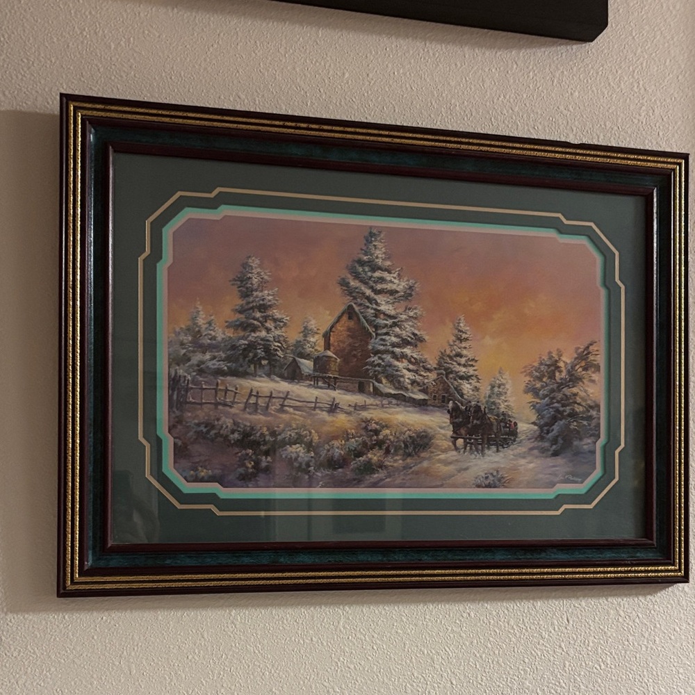 Framed Original Vintage Art by Lee K Parkinson, Sold circa 1980’s